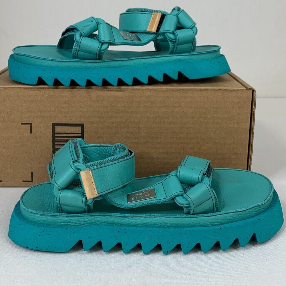 Marsell Suicoke Sandals Womens Turquoise Depa Touch Strap Leather Sz 9-10 EU 40